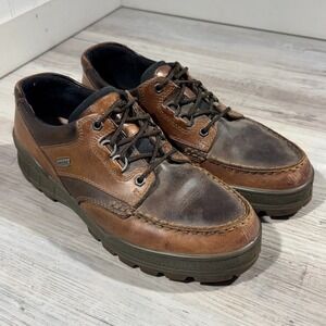 ECCO Track 25 Boots Mens Brown Leather Hiking Gore-Tex Waterproof Shoes Sz 44